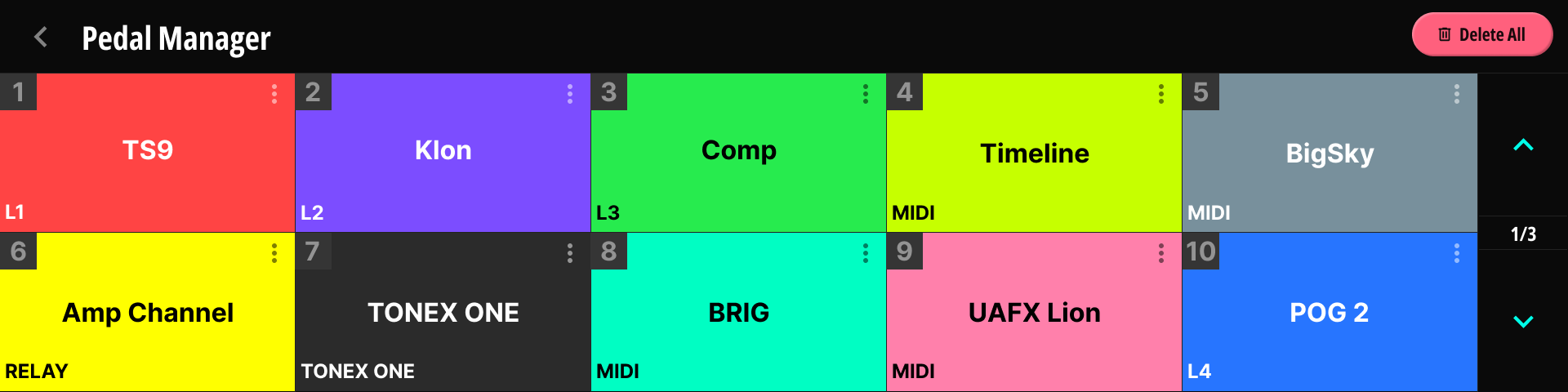 Pedal manager